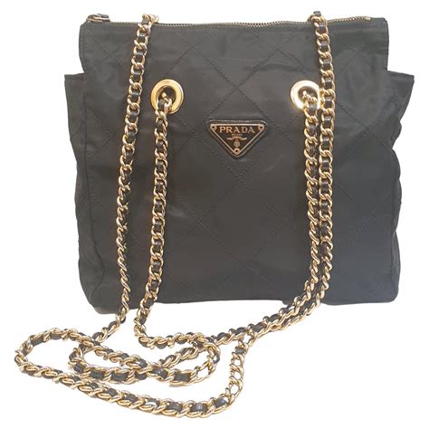 prada nylon bag gold hardware|prada nylon bag second hand.